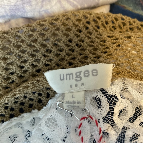 NWT Umgee Long-sleeve mesh with lace top boho - Picture 7 of 8